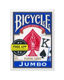Bicycle speelkaarten jumbo index blauw
