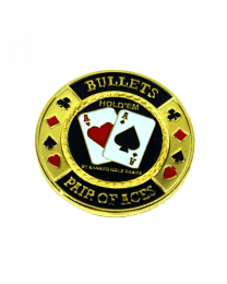 Poker Card Guard Bullets Pair of Aces