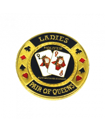Poker Card Guard Ladies Pair of Queens