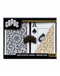 COPAG 1546 bridge size Jumbo index speelkaarten zwart en goud