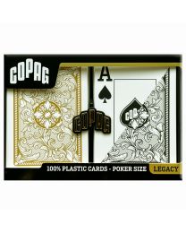 COPAG Legacy plastic kaarten poker formaat zwart/goud