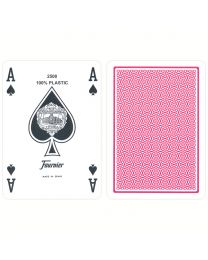 Poker playing cards Fournier 4 index rood