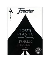 Poker playing cards Fournier 4 index blauw