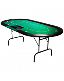 Pokertafel groen met dealer bak