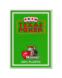 Plastic speelkaarten Modiano Texas poker lichtgroen