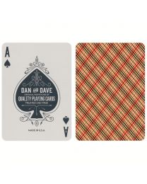 Vintage Plaid Playing Cards Arizona Red