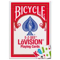 Bicycle E-Z-SEE LōVision speelkaarten rood