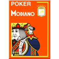 Oranje plastic speelkaarten Modiano