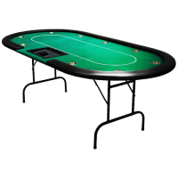 Pokertafel groen met dealer bak